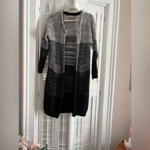 Chic Black and Gray Women's Cardigan